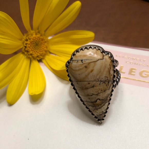 Sterling Silver South Western Jasper Ring🌻 - Picture 2 of 6